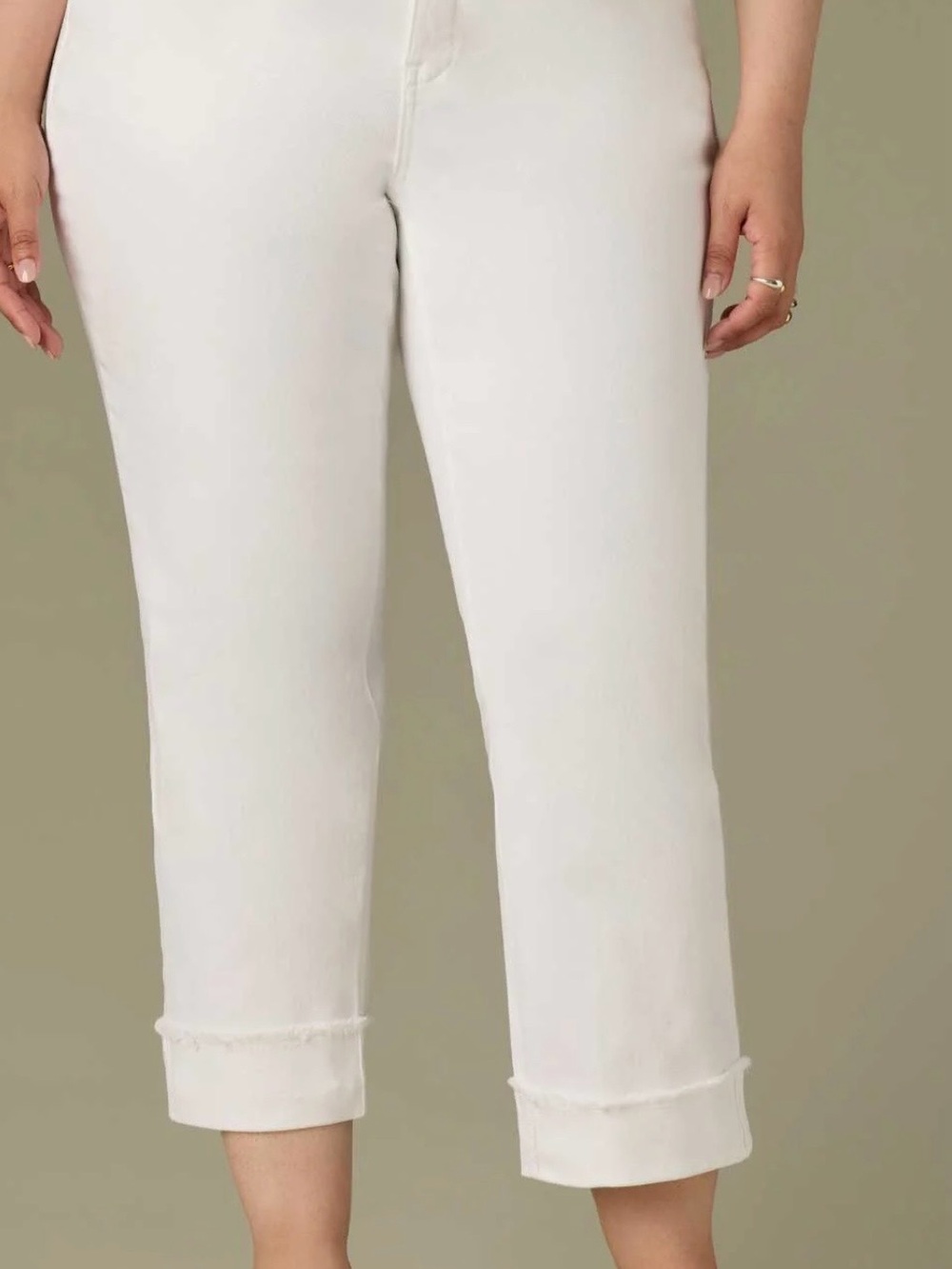 Wit & Wisdom Ab-Solution Slim Stretch Trousers Pants - Optic White 24W
